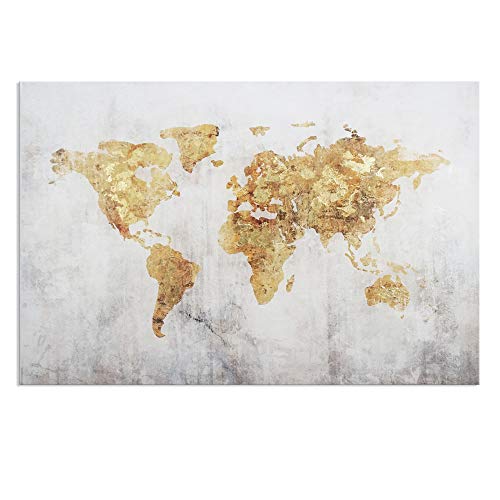 Kas Home Art Vintage Large Gold Foil World Map Wall Art Painting Pictures Print on Canvas Art The Picture for Home Modern Decoration Office Wall Decor (24 x 36 Inch, B Framed) Kas Home Art Vintage Large Gold Foil World Map Wall Art Painting Pictures Print on Canvas Art The Picture for Home Modern Decoration Office Wall Decor (24 x 36 Inch, B Framed)