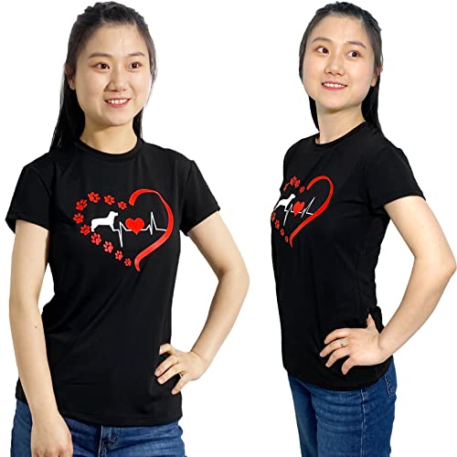 Matching Dog And Owner Shirts Heart Paw Parent-Pets Clothes Dogs&Mommy Sweatshirt Summer Tops Shirt Family Matching Clothes Sport Outfits Puppy Vest Cool Apparel For Small Medium Large Dogs #TOP1
