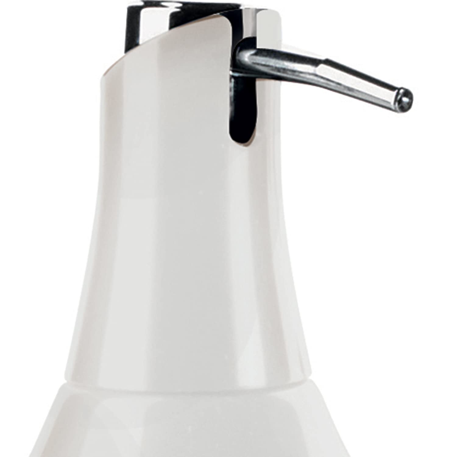 Dosatore Sapone Liquido Queenstown Gedy - Ceramica Bianca Ecologica, Design Elegante, 16.5x6.5cm - Foto 3