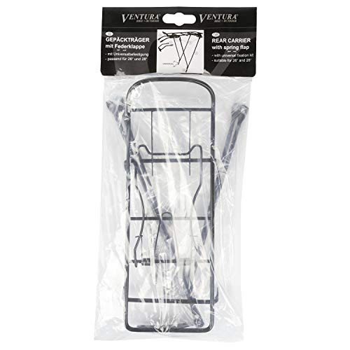 Hurley Electric Bikes Amped St Hybrid Single Speed Step Thru E-Bike (Blue, Large / 19) & Ventura Economical Bolt-On Bicycle Carrier Rack, Adjustable Fit For 26"/28"/700C, Steel, Black #TOP6