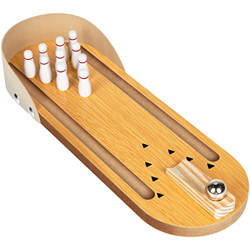 VITTYL Mini Bowling Game Set, Funny White Elephant Gifts for Kids & Adults, Desk Games Stress...