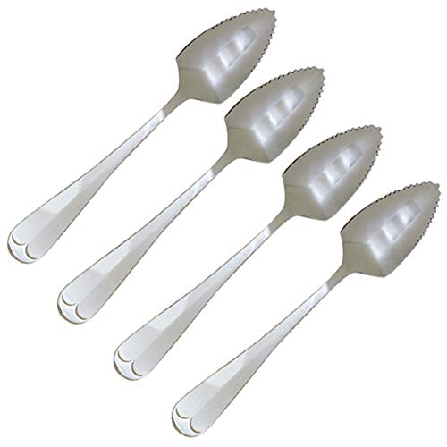 NORPRO STAINLESS STEEL DELUXE GRAPEFRUIT SPOONS SET OF 4 METALLIC