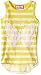 Dream Star Girls' Sleeveless Yarn Dye Stripe Tank with Lace Applique and Stones and Chiffon Split Hang in Back