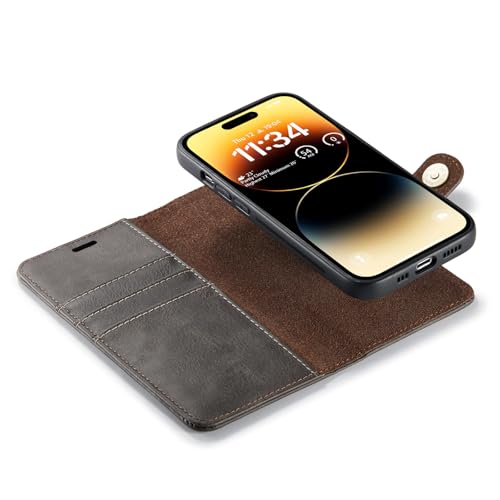 Coque iPhone 14 Pro Max antichoc avec portefeuille magnétique pour tout protéger