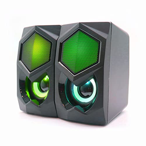 Ewent Altavoces Gaming PC 6W, Altavoz para PC Gaming, USB 2.0 Sonido Estéreo, Control Integrado, LED RGB para Escritorio Móvil, Casa,Oficina, Ordenador Portátil Cover