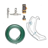 Pool Slide Spray Kit, Pool Spray Kit with Hose Adaptor, Swimming Pool Slide Replacement Parts, Durable Stainless Steel Pool Spray Nozzles and Fittings（New Version.