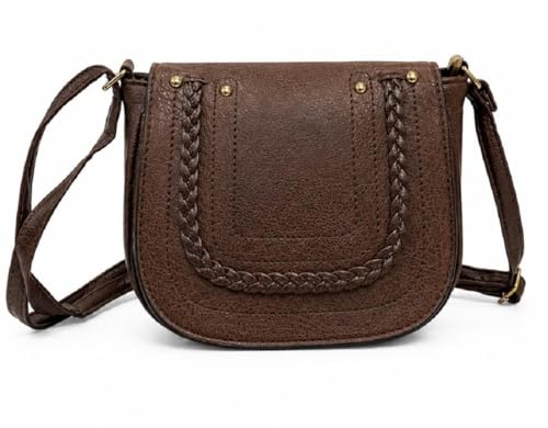 Bolsa Feminina Transversal Pequena Casual Para Dia A Dia Estilo Moderno Elegante versátil (Marrom)