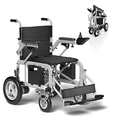 Hassky Electric Wheelchair for Adults with Dual Shock Absorption,25 Miles Long Range Power Wheelchair for Seniors,All Terrain Motorized Wheelchair with a Robust 39KG (86LB) Weight,Grey
