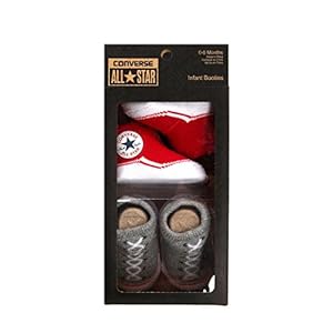Converse Baby Socks Baby Shoes 356 Red 1 x Red and 1 x White 2 Pack