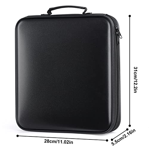 Timcorr Dvd Storage Cd Case Holder: 160 Capacity Cd Sleeves Black Disc Cases Binder For Car - Cd Hard Organizer Box - Large Dvd Wallet For Movie/Music/Game & Portable Cd Book #TOP1