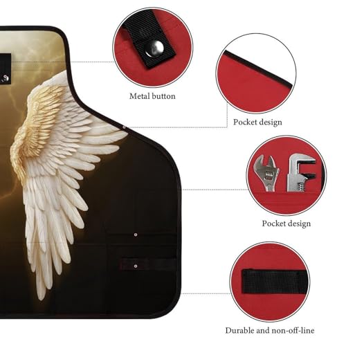 Delantal Angel Wing con Bolsillos Ajustable para Taller miniatura 3