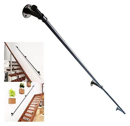Grab Bars Iron Handrail for Stairs, 30-600cm, Matte Black