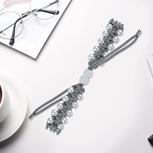 Mi 5 Smart Bracelet, Nylon Replacement Watch Band Handmade Pearl Bracelet Adjustable Sport Accessories Band Compatible with Mi Band 5/Mi Band 6 Smart Watch (Y05)4