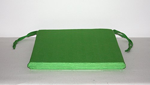 Arketicom 4u00a0Silla Asiento Cojines Cuadrados con 2u00a0Antislip Cordones 50% algodón 50% poliéster Personalizado tamaños, Algodón/poliéster, Verde, 45x45