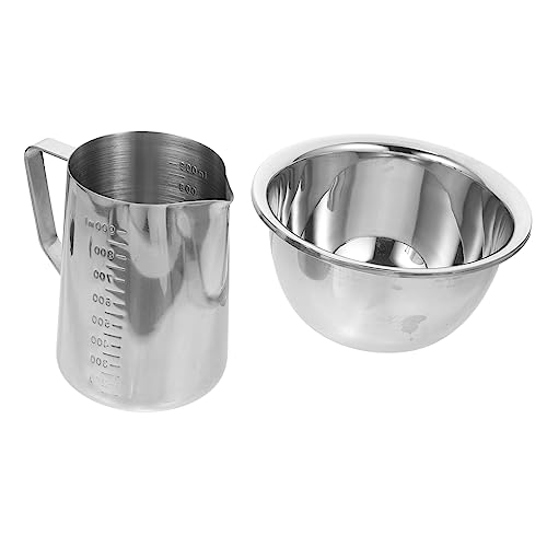 ABOOFAN Double Boiler for Wax Melting 1 Set Stainless Steel Butter Melting Pot Practical for Candle Melting Bowl