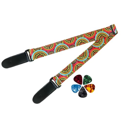 Image of DEVICE OF URBAN INFOTECH Guitar Strap Belt for Acoustic & Electric Guitar Adjustable Buckle Guitar Strap Modern Design Guitar Belt For Acoustic /Bass /Electric Guitars
