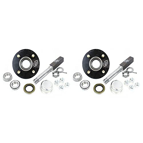Southwest Wheel 2-Pack Square Bt8 Spindle & 4 On 4" Bolt Circle Trailer Hub #TOP22