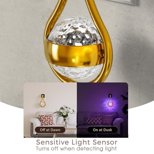 Image of Briignite RGB Night Lights Plug into Wall, Color Changing Nightlight with Dusk to Dawn Sensor, 330 Rotating Night Light with Waterdrop Design, Ideal for Bedroom, Hallway, Living Room, Home Decor