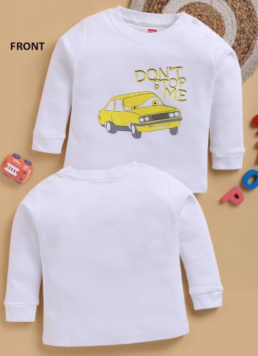 Image of LuvLap Baby Boys Regular Fit 100% Cotton Full Sleeves Boys T-Shirt Set Pack of 4
