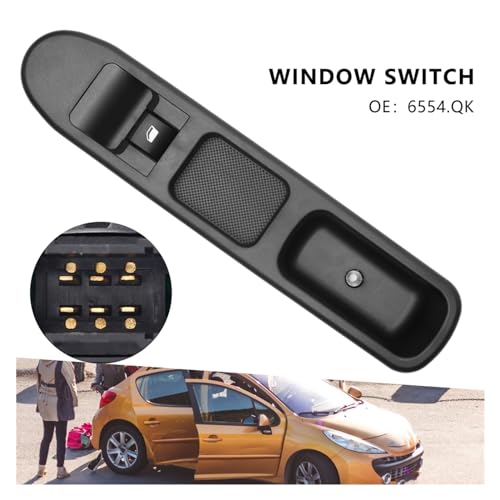 Régulateur de vitre électrique et interrupteur de commande de vitre avant 6654QK