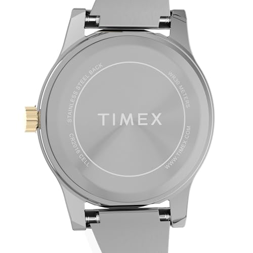 Image of TIMEX Fashion Stretch Bangles White Round Dial Analog Women's Watch - TW2V51100JQ