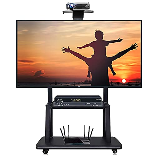 Soporte móvil negro para TV de 40 a 75 pulgadas ajustable miniatura 1