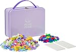 Plus Plus - Purple Metal Case - 600 Pieces - Creative Building and Construction Set - Mix of Pastel and Neon Colors in a Travel Suitcase Box - Kids 5 to 12 Years - P7003