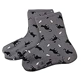 丸和貿易 あったかグッズ ネコ グレー 21~25cm ぽかぽかそっくす アンクル 2003931-08