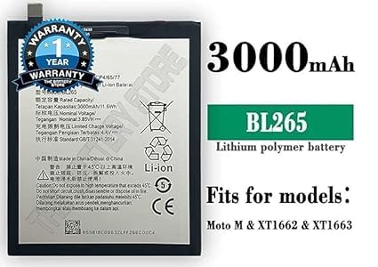 Image of THE BATTERY STORE Original BL265 Battery for Lenovo M XT1662 / XT1663 Battery with 1 Year Warranty **** (H185)