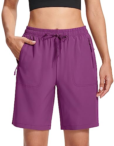 MAGCOMSEN Women's Quick Dry Hiking Shorts with Pockets