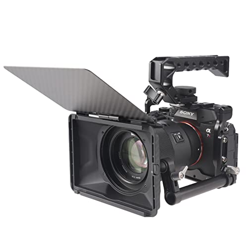 Image of Fotga A7RV Camera Cage + Top Handle for Sony A7RV A7RM5 Mirrorless Camera Stabilizer Stabilize Video Recording Compatible Arca Swiss Tripod Ball Head Clamp