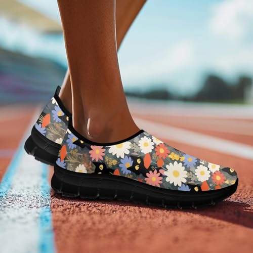 Image of Womens Slip On Walking Shoes Non Slip Loafer Breathable Holiday Travel Shoe Lightweight Casual Low Top Sneakers SizeUS 5.5-11.5