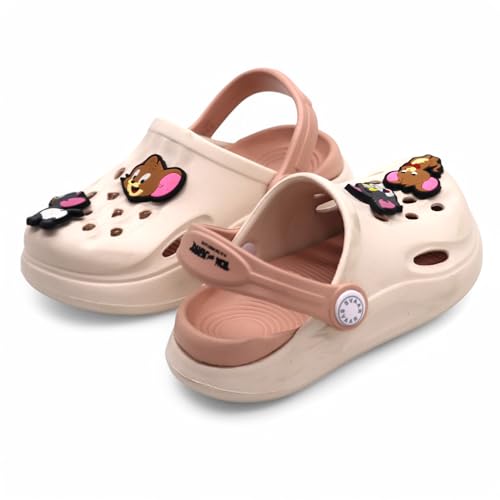 Image of SVAAR x Tom & Jerry Slingback Clog Shoes for Boys & Girls || Indoor & Outdoor Sandals Clogs for Kids with 4 Tom & Jerry Charms