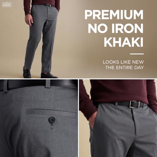 Image of Haggar Men's Classic Fit Premium No Iron Khaki Pant