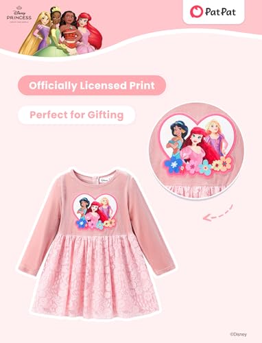 Image of Disney Princess Frozen Elsa Minnie Stitch Toddler Girl Tulle Tutu Dress Ruffle Sleeve Mesh Summer Birthday Party Clothes 2-9Y
