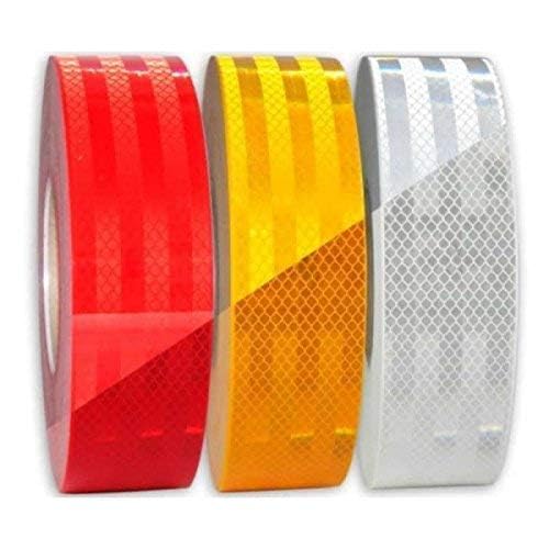 Crewbolt High Visibility Reflective Tape Set - 50mm (2 Inch) Red, White, Yello|| Safety Tape for Enhanced Visibility || Radium Tape(7 Meter) (B0CSSJHS3N) Amazon Price History, Amazon Price Tracker