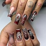 EINFACH ZU BENUTZEN: Falsche Nägel sind sehr bequem zu bedienen, drücken Sie auf Nägel in nur 3 Minuten können Sie die gleiche Glitter-Effekt zu erreichen, statt zu zahlen eine halbe Stunde für eine teure Nagelstudio Maniküre.