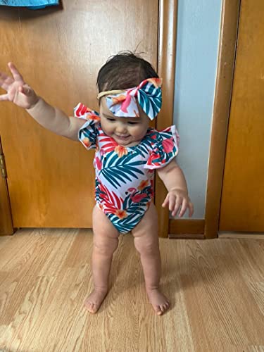 Image of Toddler Girl Baby Ruffles Mermaid Fish Scale Swimsuit One Piece Swimwear Bathing Sunsuit