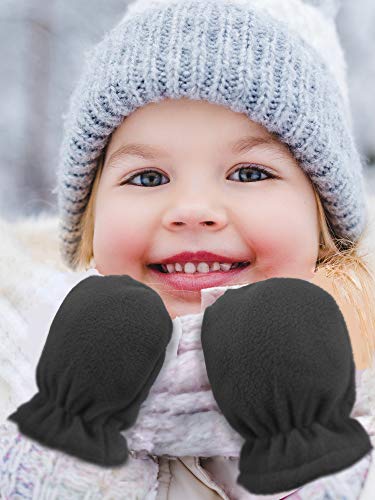 Image of SATINIOR 3 Pairs Baby and Toddler Winter Mittens Kids Fleece Warm Mittens for Baby Boy & Girl