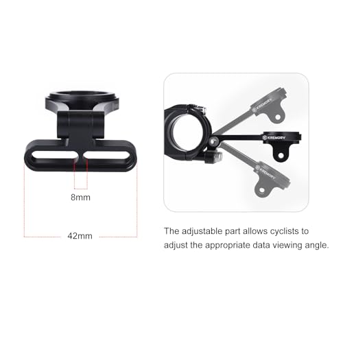 KREMORV Suporte de bicicleta ajustável na frente estendido para computador para Garmin Edge