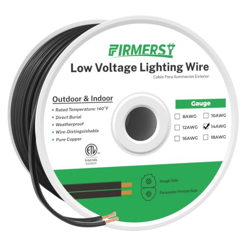 FIRMERST 14/2 Low Voltage Landscape Wire Outdoor Lighting Cable 200 Feet