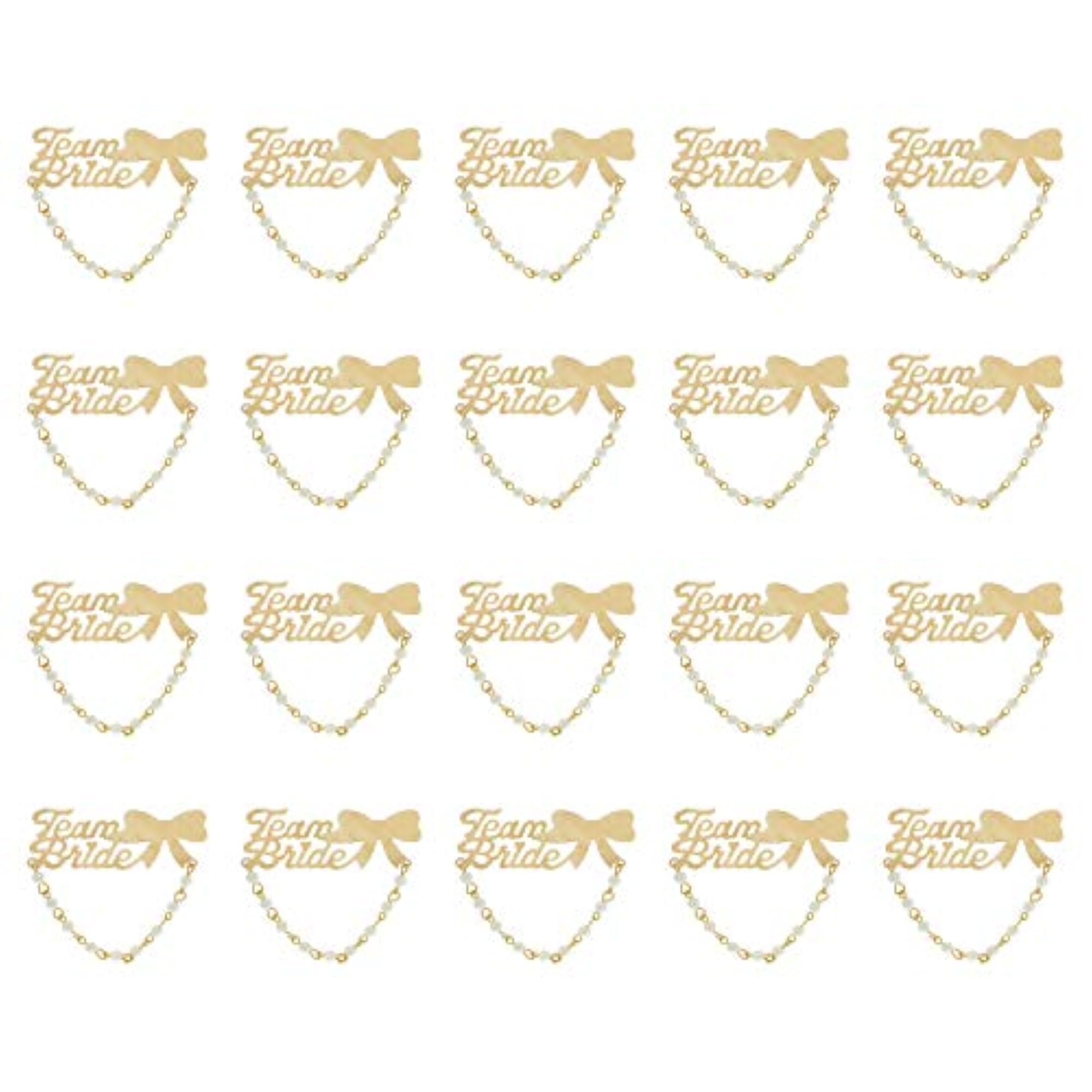 Team Bride Brooch Pin Pack for Men & Women