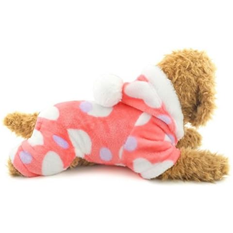 Zunea Love Hearts Velvet Dog Pajamas Cover