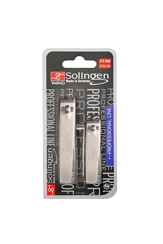 Solingen Nail Clippers | 2 Pcs Professional Sharp Tools Set | Stainless Steel Metal Made in Germany | Kit for Manicure & Pedicure ToeNail FingerNail Care For Women Mens and Baby - Image 3