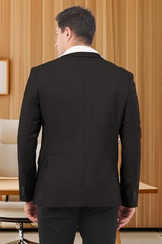 Image of SaintX Men's Premium Woollen Blazer || Classic Warmness with Modern Slim Fit || Formal Blazer Coat for The Temperature Drops || Fully Lined || Tailored Wool Blended Warmth for The Well-Dressed