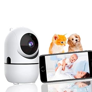 Camera Ip Wifi Giratória 1080p Estilo Babá Eletrônica Com Visão Noturna e Alerta De Movimento