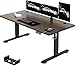 Produktbild JUMMICO Höhenverstellbarer Schreibtisch 140 x 70 cm mit Kabelwanne, Höhenverstellbar Elektrisch Stehpult mit USB-Buchse, Computertisch, Ergonomischer Steh-Sitz Tisch, Bürotisch, Nussbaum