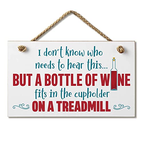 CounterArt Wine Bottle Treadmill Cup Holder Wall Sign