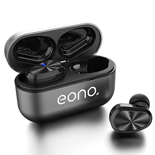 [Amazon ブランド] Eono(イオーノ) Bluetooth イヤホン Eonobuds 完全ワイヤレスイヤホン IPX7防水仕様 ブルートゥースイヤホン USB-C急速充電対応 自動ペアリング 左右分離型 超軽量ヘッドホン 事務所/在宅勤務対応(メタリックグレー)