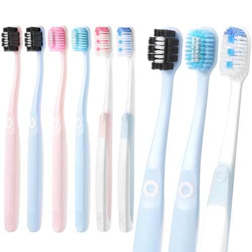 Image of Soft Toothbrushes for Morning Freshness & Night Cleanliness -10000+ Soft Bristle Toothbrush for Sensitive Gums|Medium Toothbrushes for Deep Plaque Removal, Daily Clean & Weekly Brightening